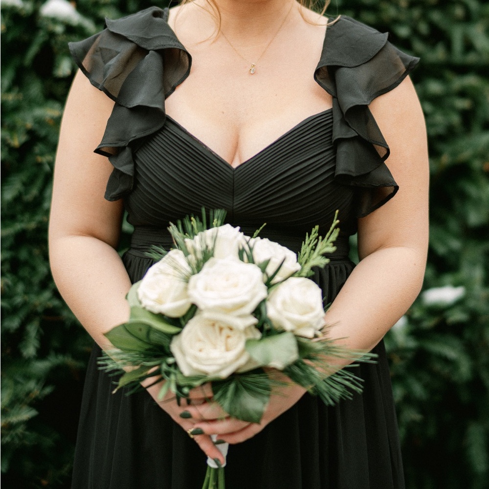 Chiffon Black Dress - Picture 7 of 9